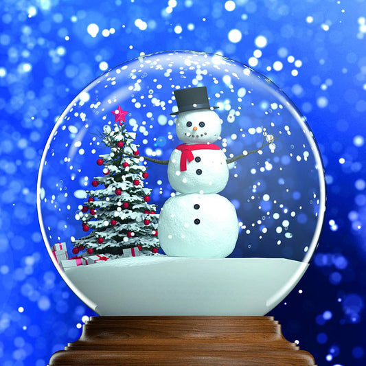 Snowman in Snowglobe 3D Christmas Card