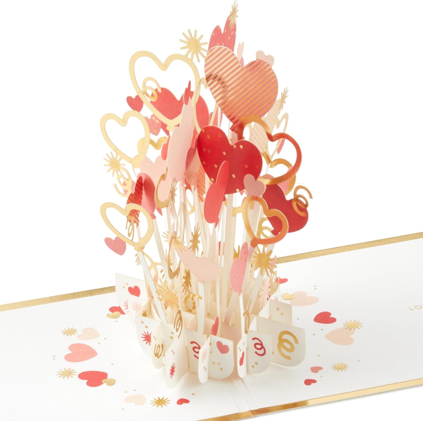 Flowers Hearts Balloons 3D & Pop Up Valentine's Card