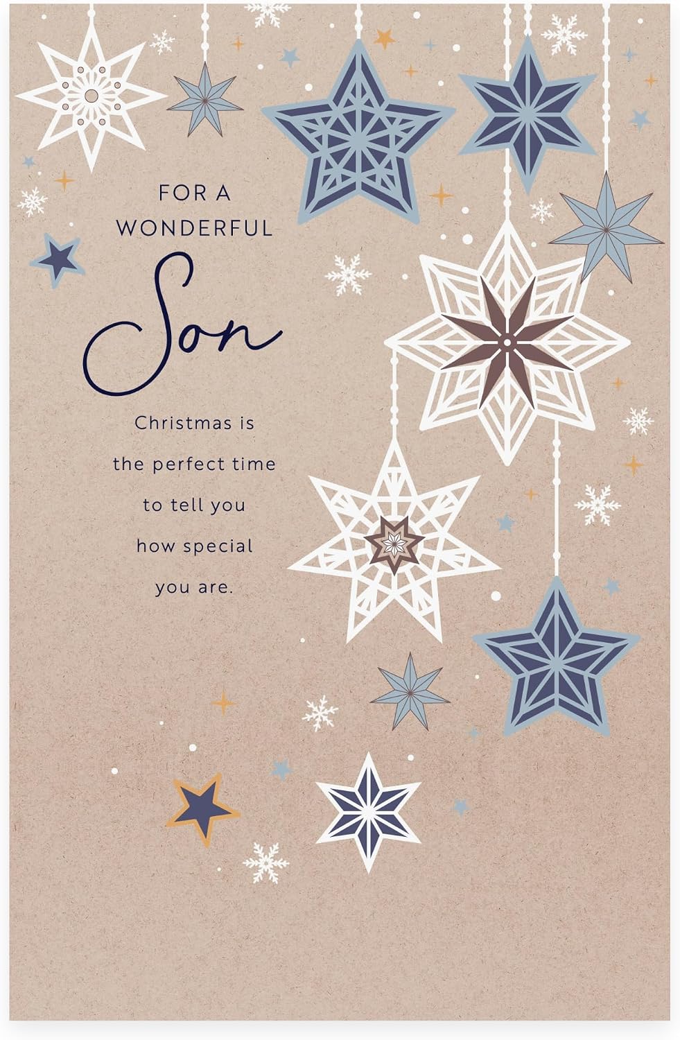 Hanging Stars Design Son Christmas Card