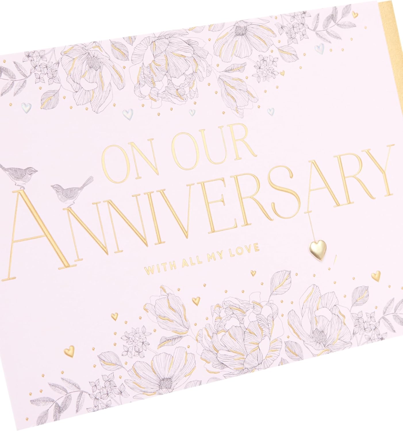 Love Design Anniversary Card with Heartfelt Message