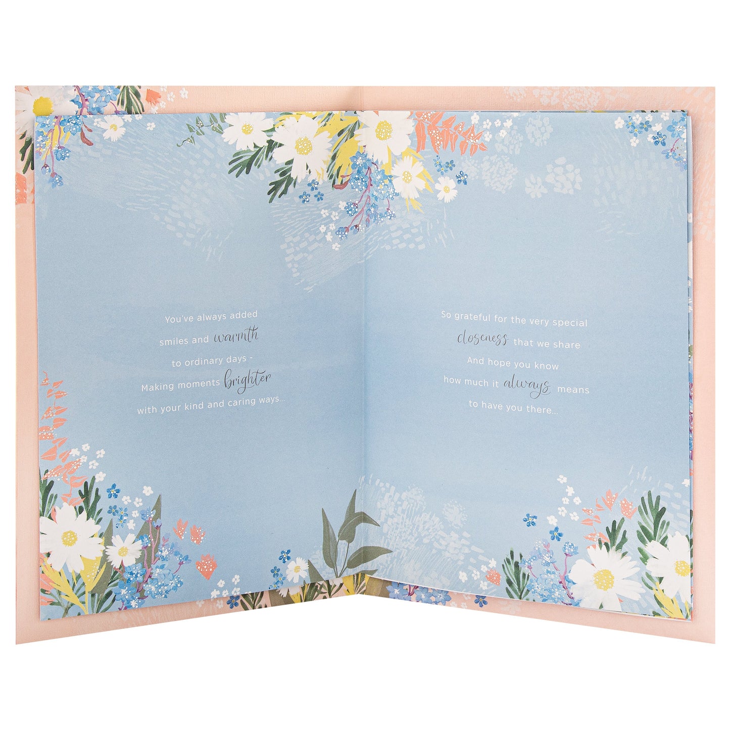 Pink Florals Design & Heartfelt Verse Daughter Birthday Card