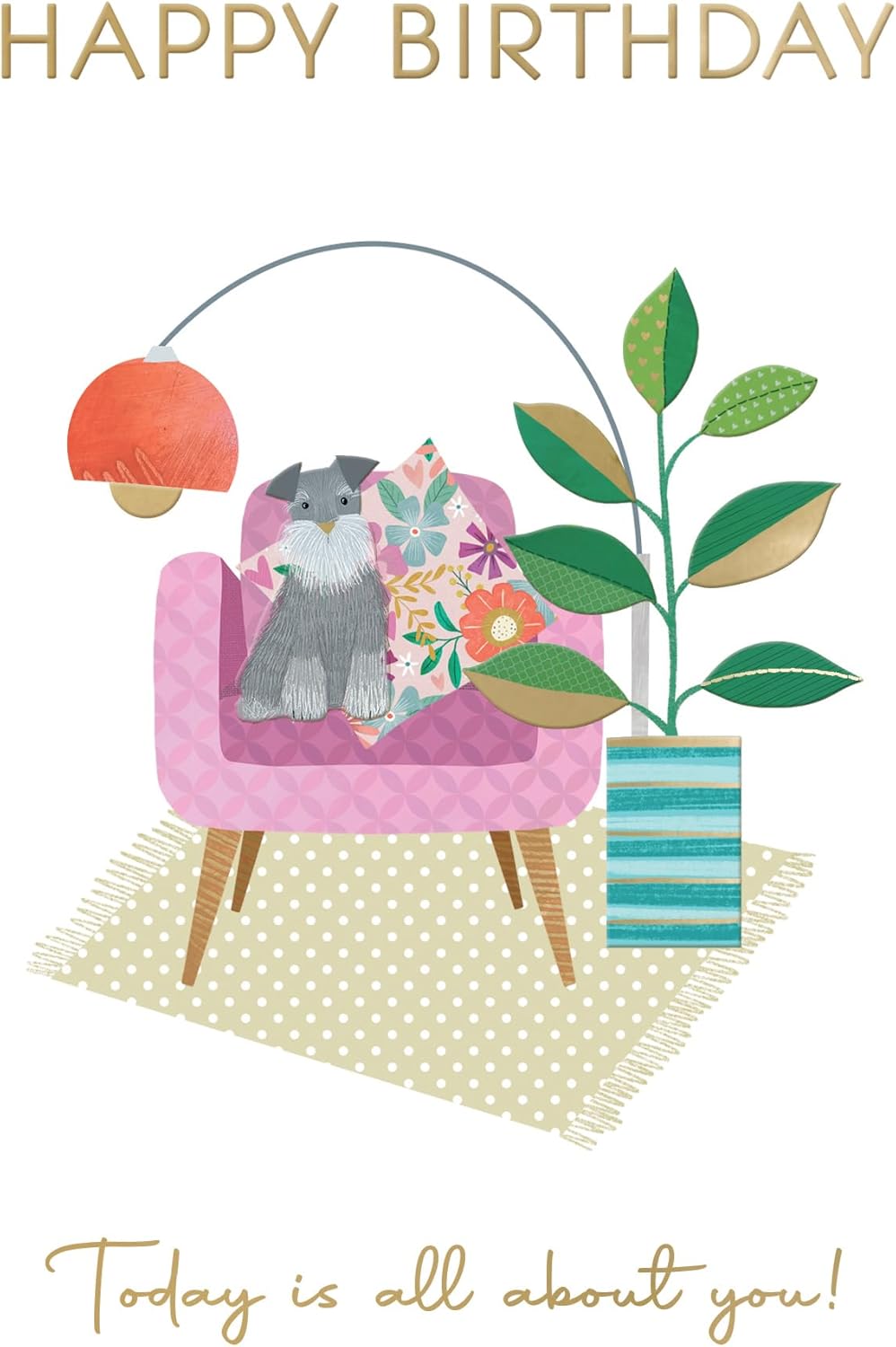 Today Is All About You Paw Some Pooch Contemporary Birthday Card