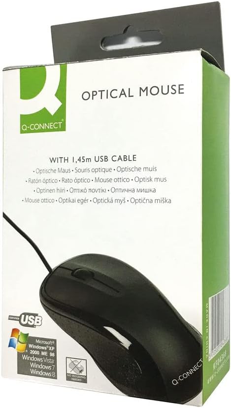 Q-Connect Black Scroll Wheel Mouse KF04368