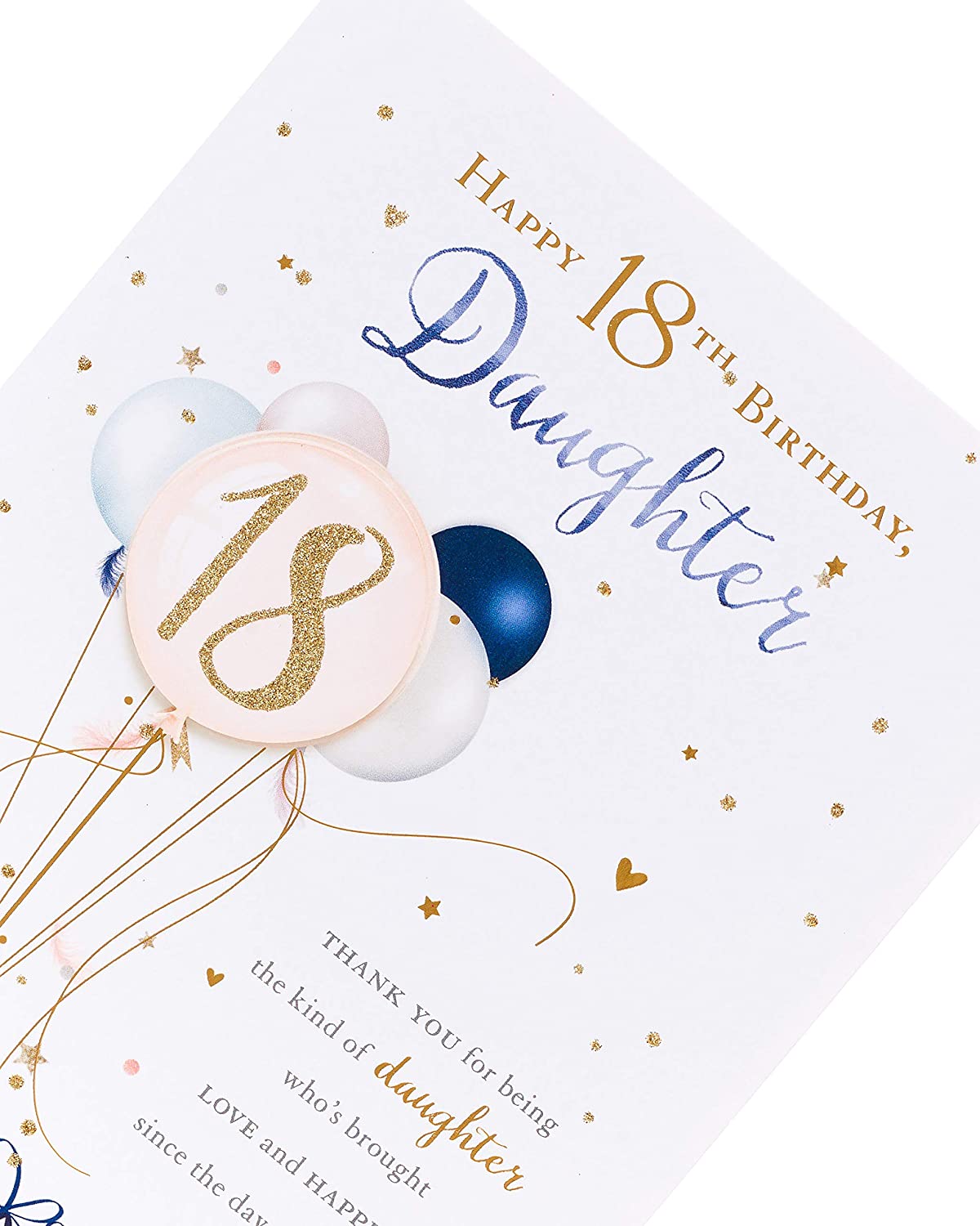 Gibson Happy 18th Birthday Daughter Stunning Birthday Card