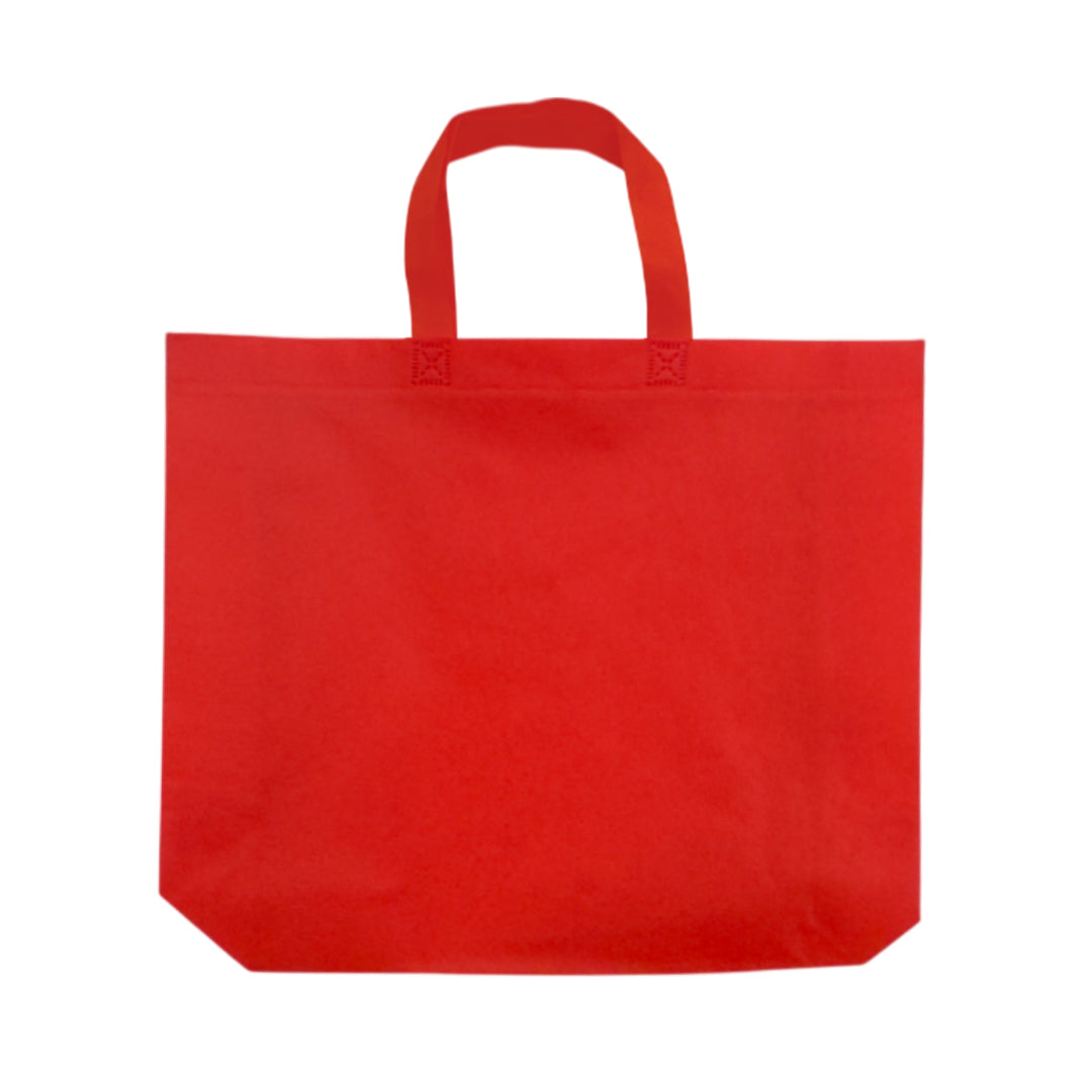 Pack of 50 Red Coloured 45x35x12cm Non-Woven Bags with Handle