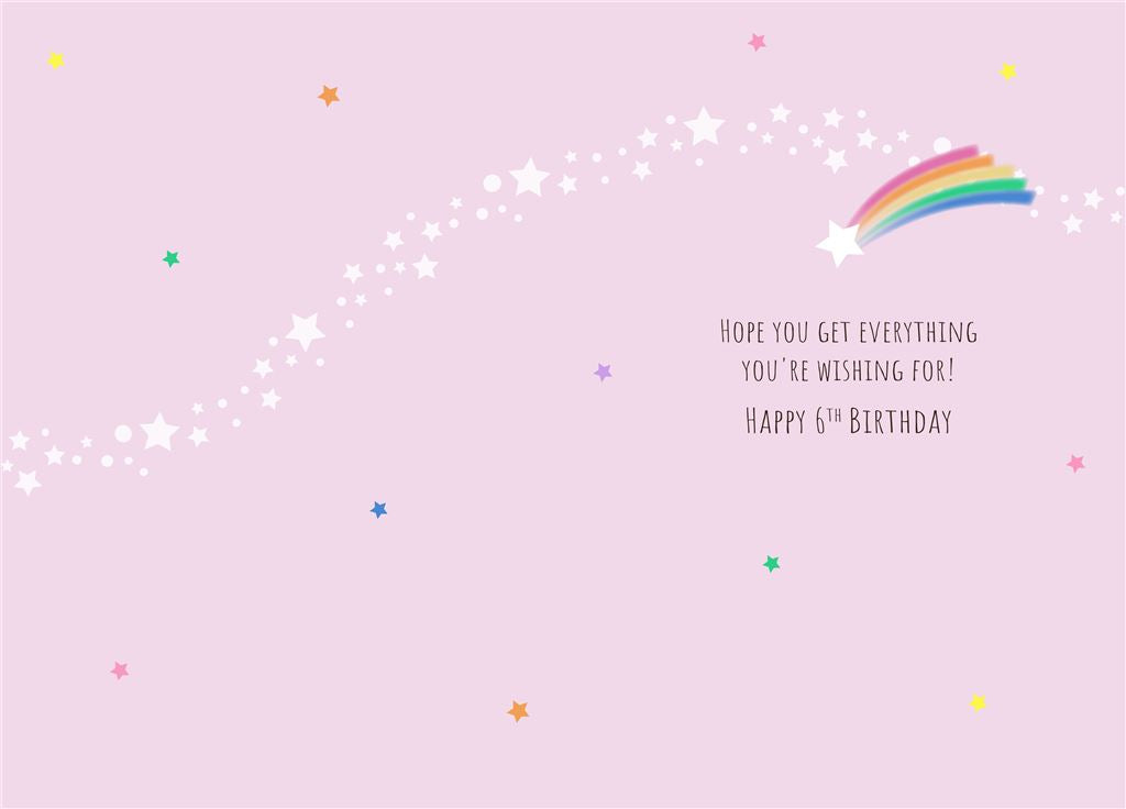 Disney Princess Rapunzel Mulan Belle 6th Birthday Card