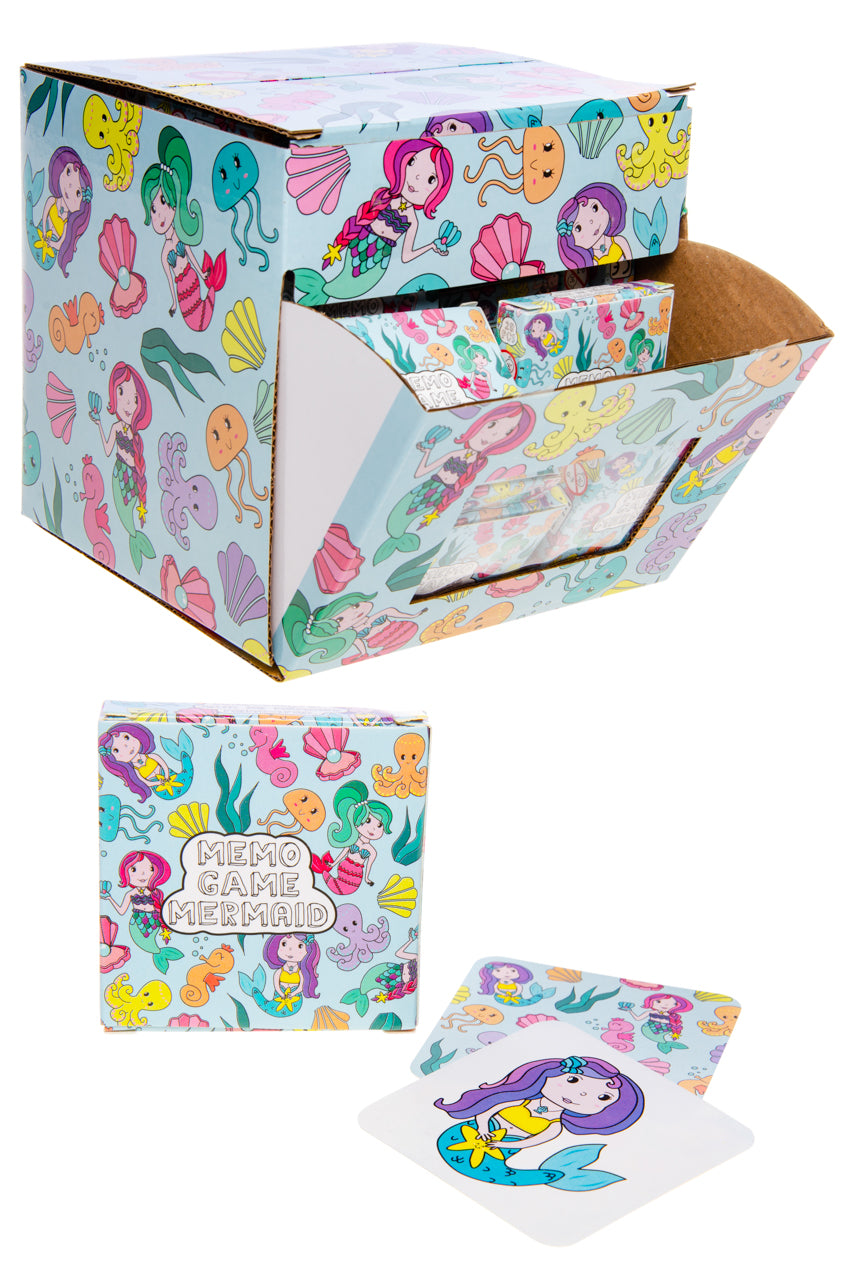 Box of 60 Mermaid Mini Memory Games 28 Cards