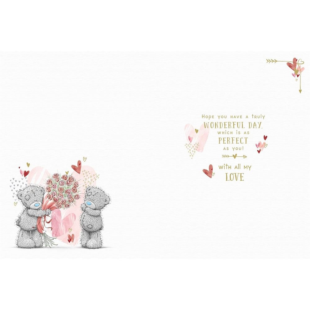 Bears With Roses Beautiful Girlfriend Large Birthday Card