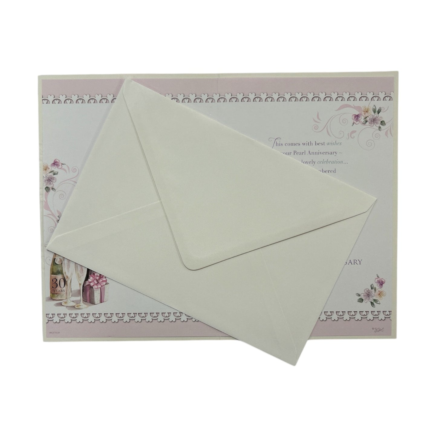 Wonderful Pearl Anniversary Traditional Celebrity Style Congratulations Card