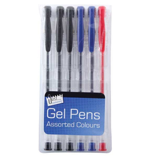 Just Stationery Gel Pen (Pack of 6)