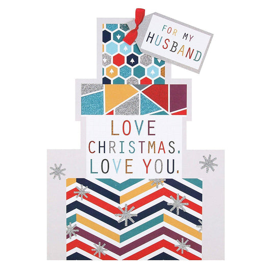 Husband Christmas Card 'Love You' 