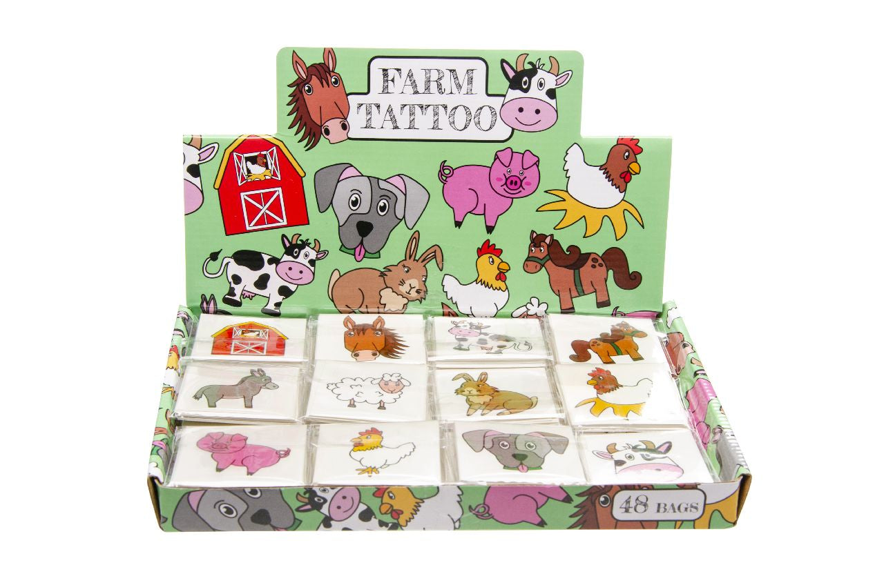 12 Pieces Farm Animal Tattoos