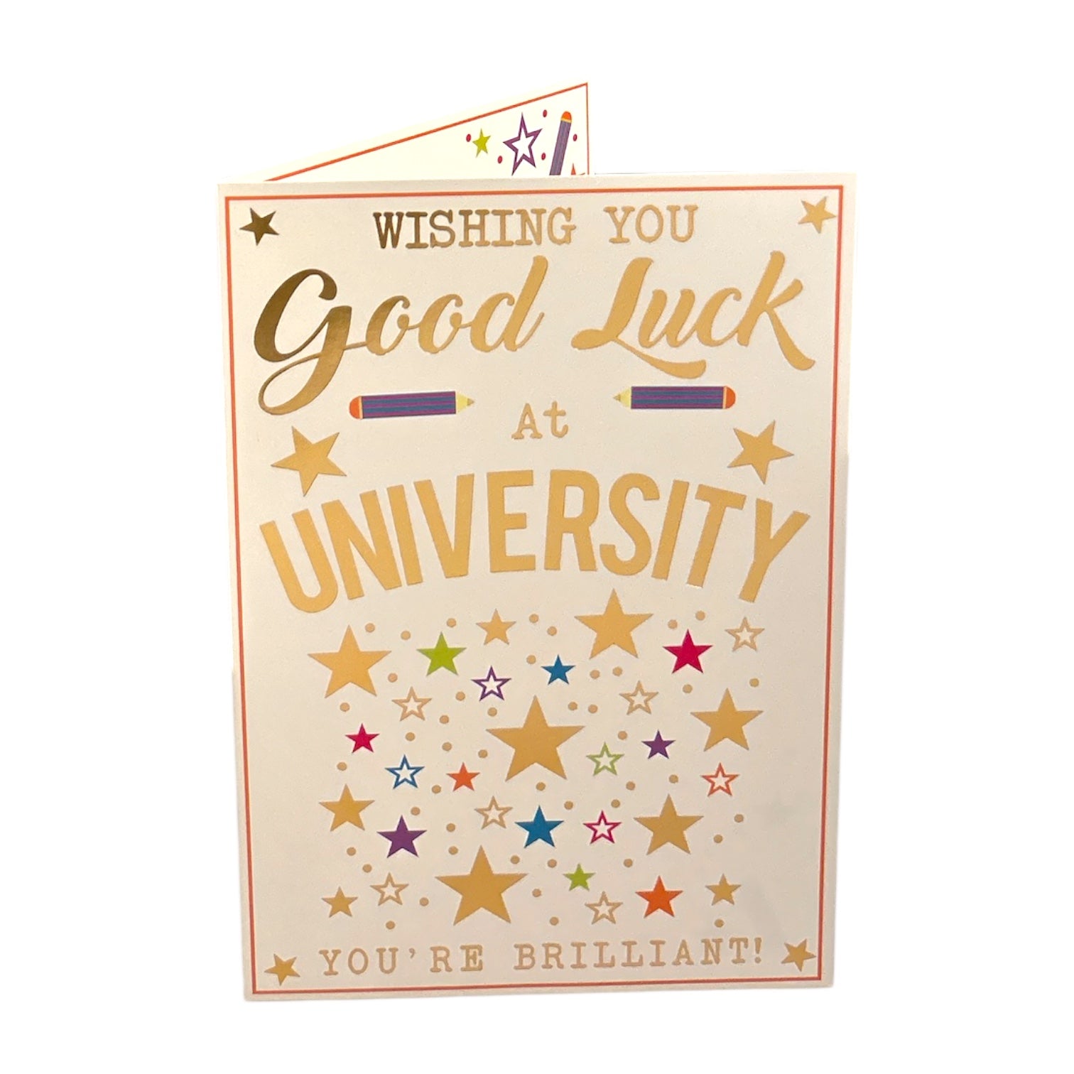 Multi Stars Design Good Luck At University Greeting Card– Shop Inc