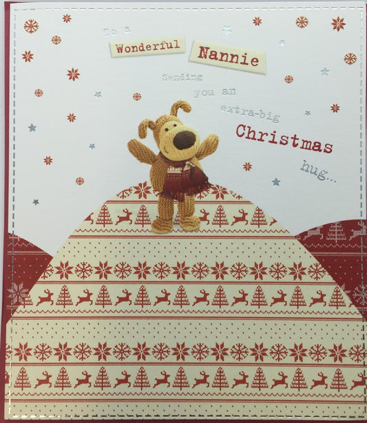 Nannie Christmas Card Boofle
