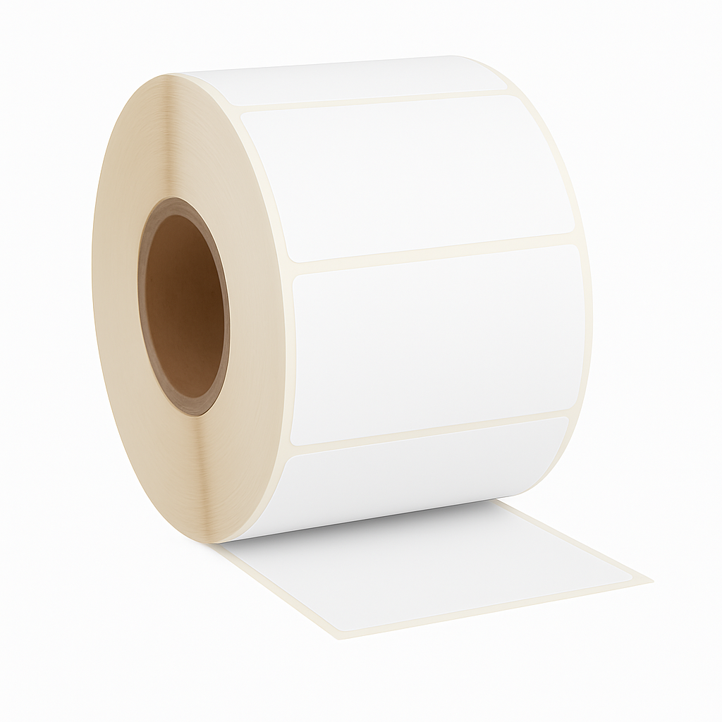 Pack of 4500 White Self Adhesive Thermal Printer Labels Roll 63.5 x 38.1mm