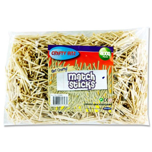 Bag of 4000 Natural Matchsticks by Crafty Bitz