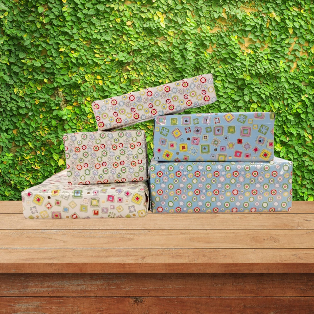 10 Sheets of Luxury Shapes Design Gift Wrap and Tags - New Born Baby, Birthday, Christening, Christmas etc