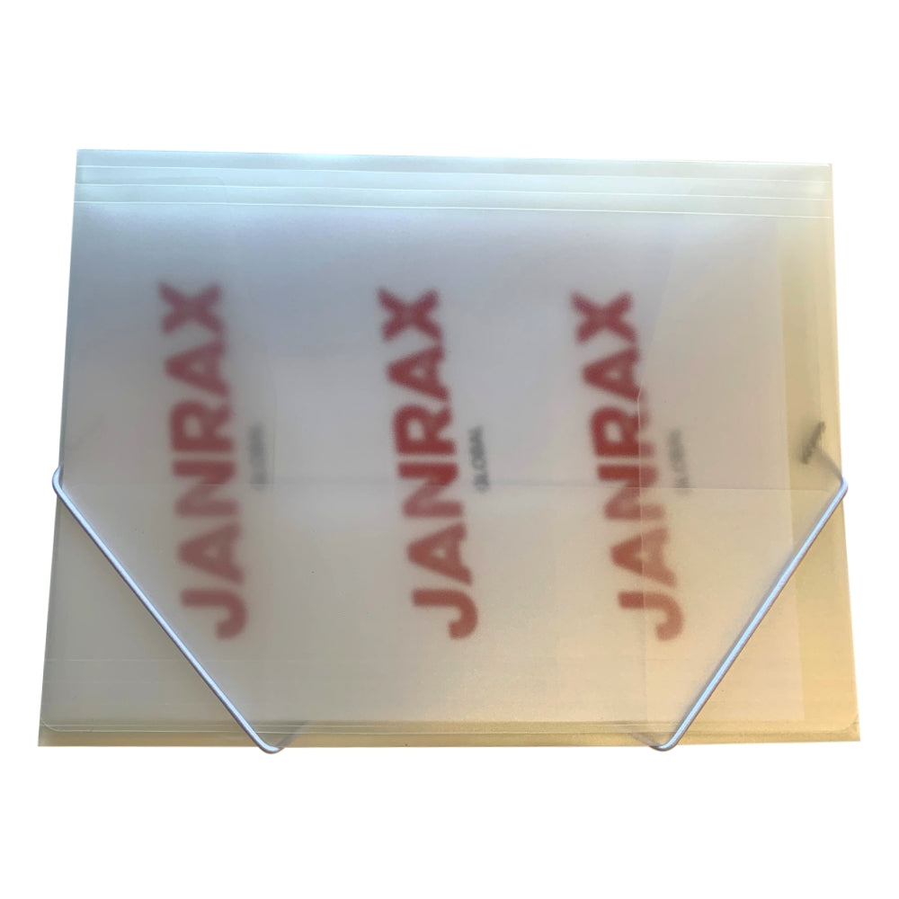 Pack of 12 A4 Clear 3 Flap Folders with Elasticated Closure