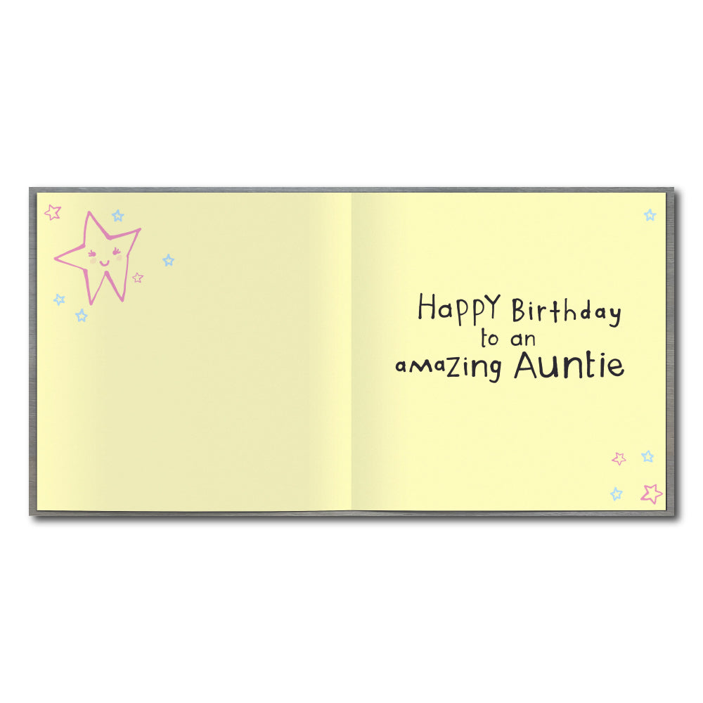 Awesome Auntie Superstar Birthday Card 