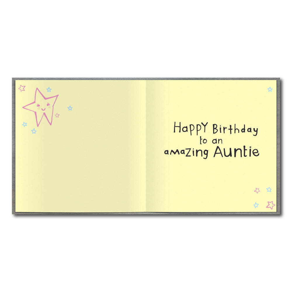 Awesome Auntie Superstar Birthday Card
