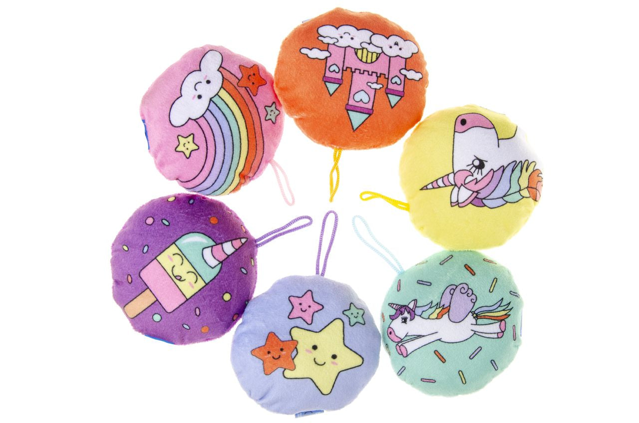 Pack of 48 Plush Multicoloured Unicorn 10cm