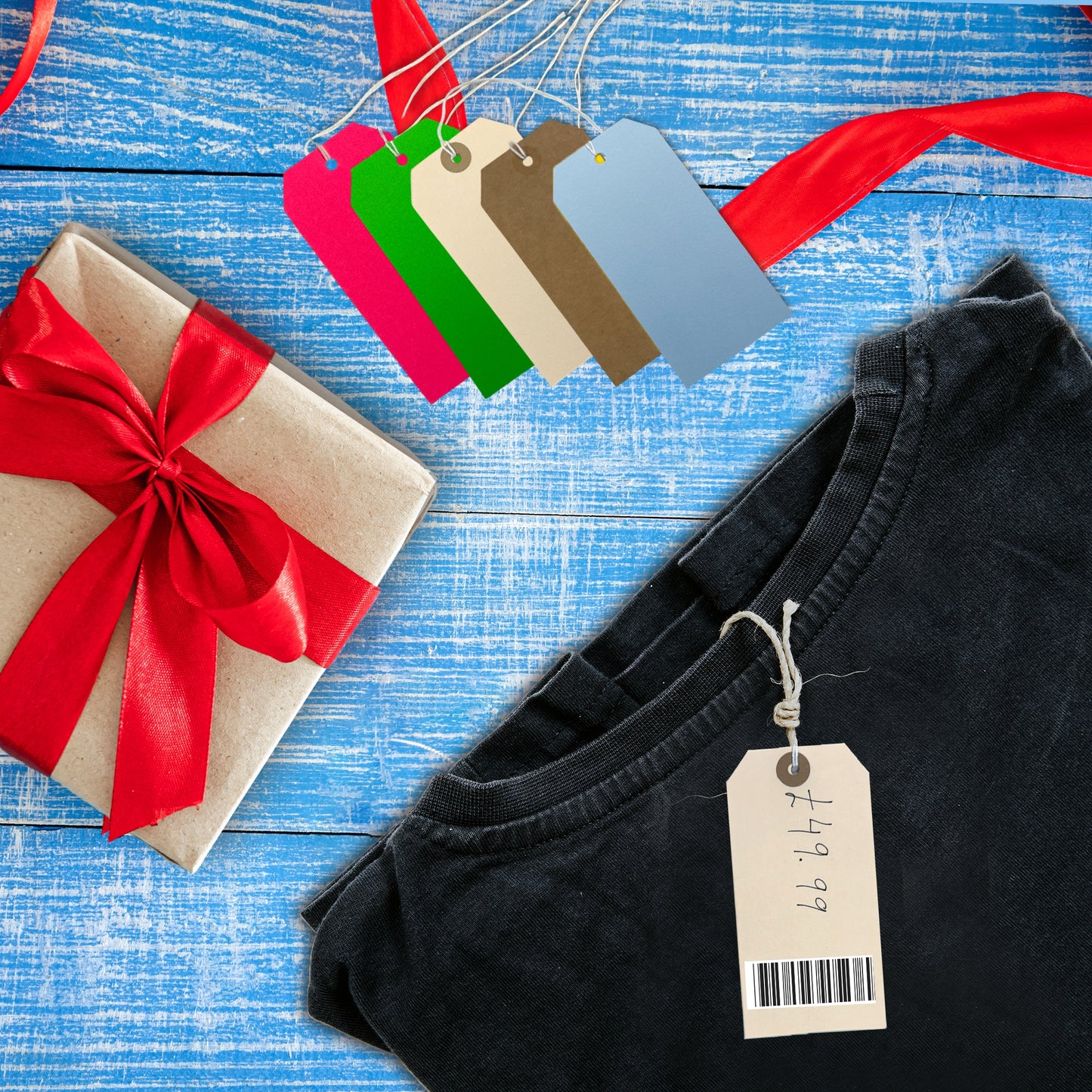 Pack of 20 Coloured Strung Tags 60 x 120mm