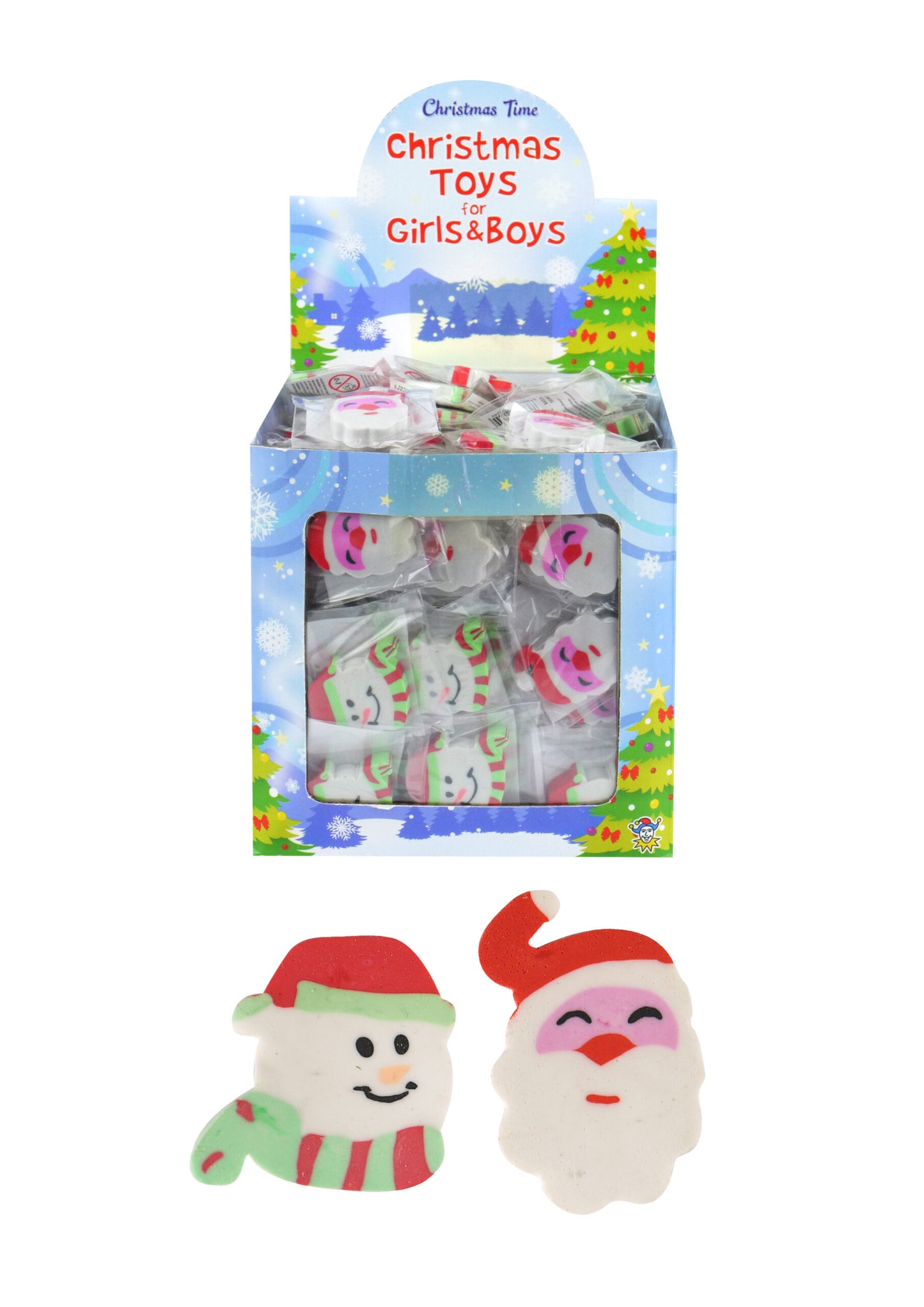 Christmas Erasers 4cm