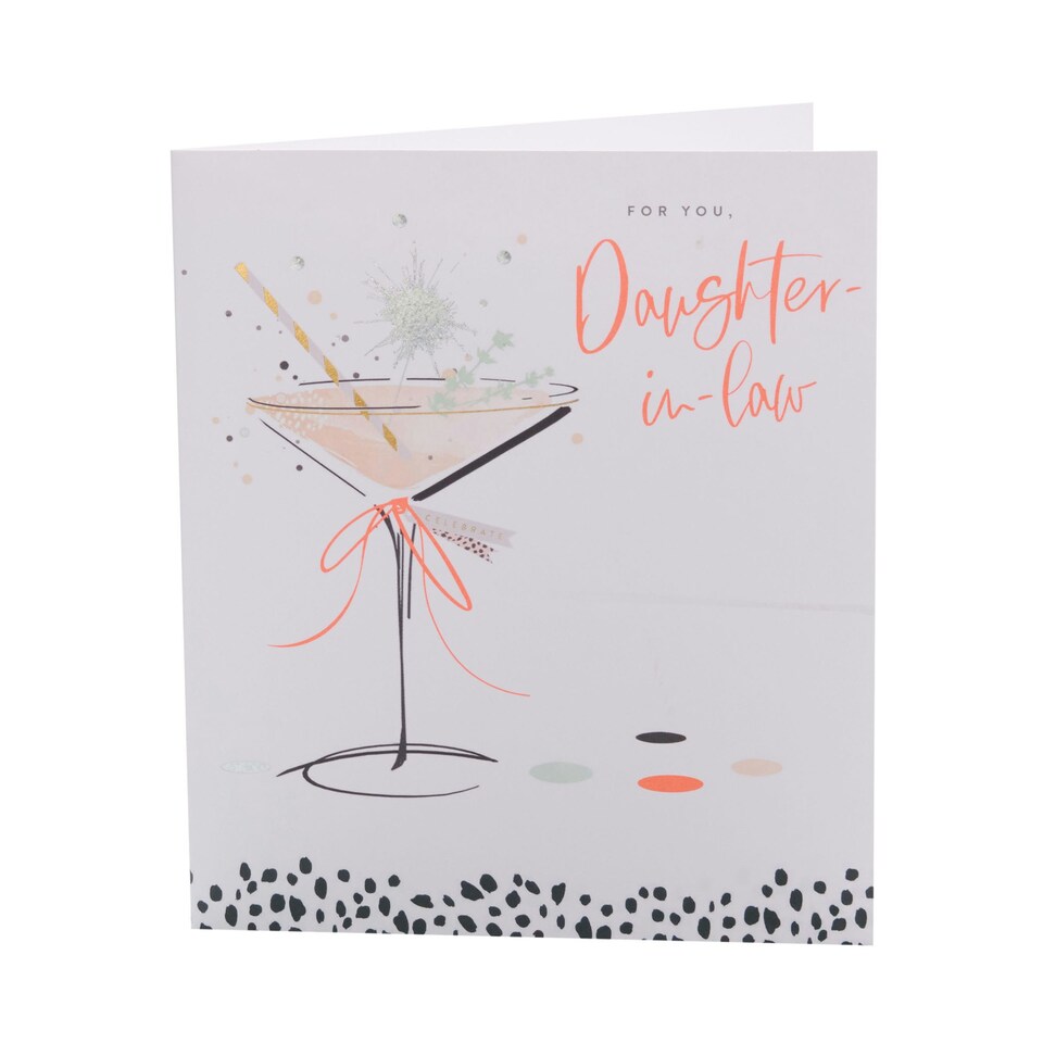 Elegant Cocktail Design Daughter In Law Birthday Card