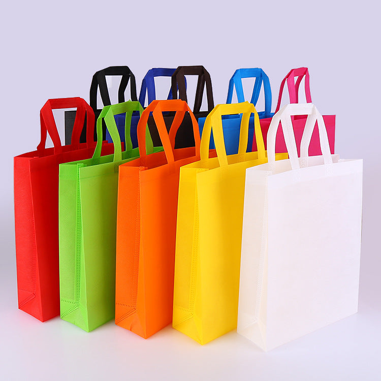 Pack of 50 Light Green Coloured 25x35x10cm Non-Woven Bags with Handle