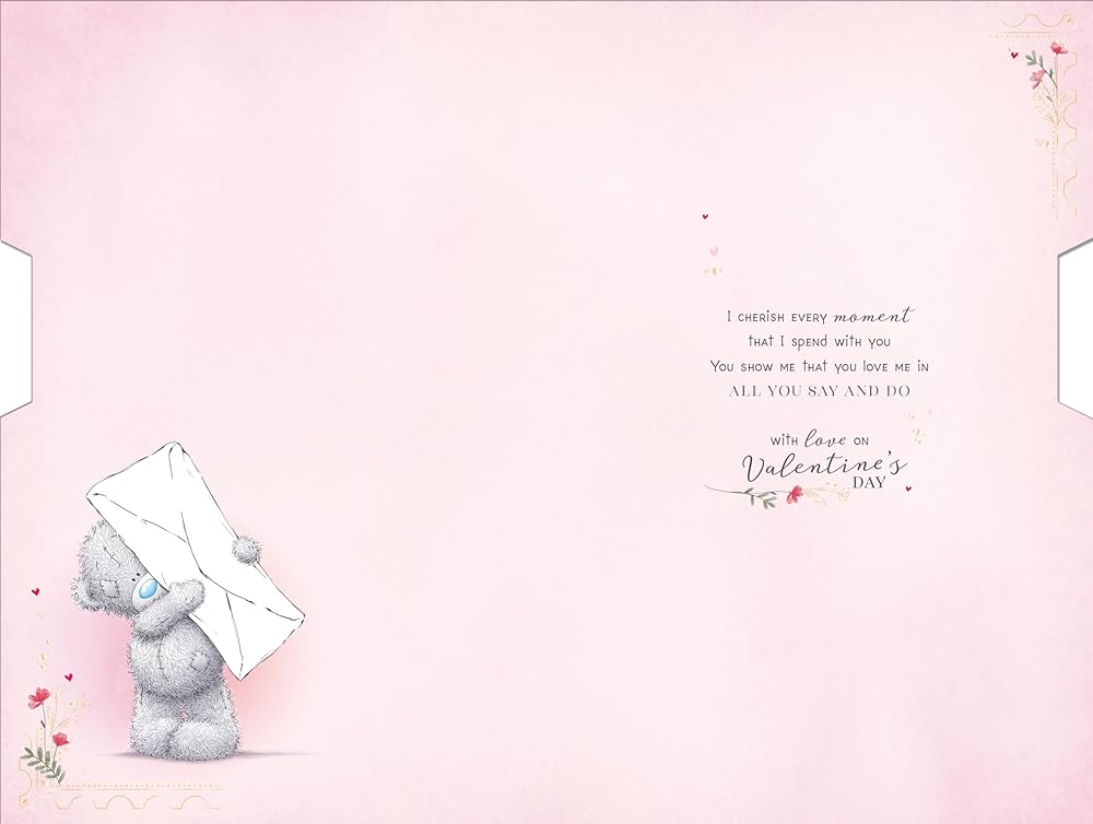 Bear Holding Envelope One I Love Handmade Valentine's Day Card