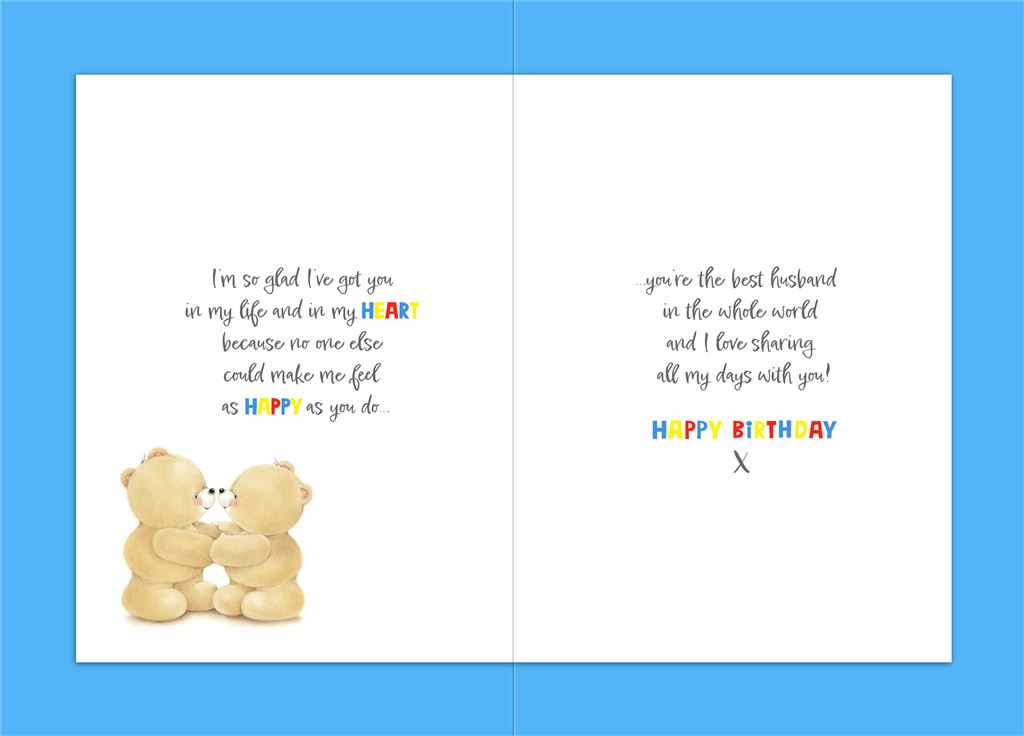 Forever Friends Brilliant Husband Birthday Card