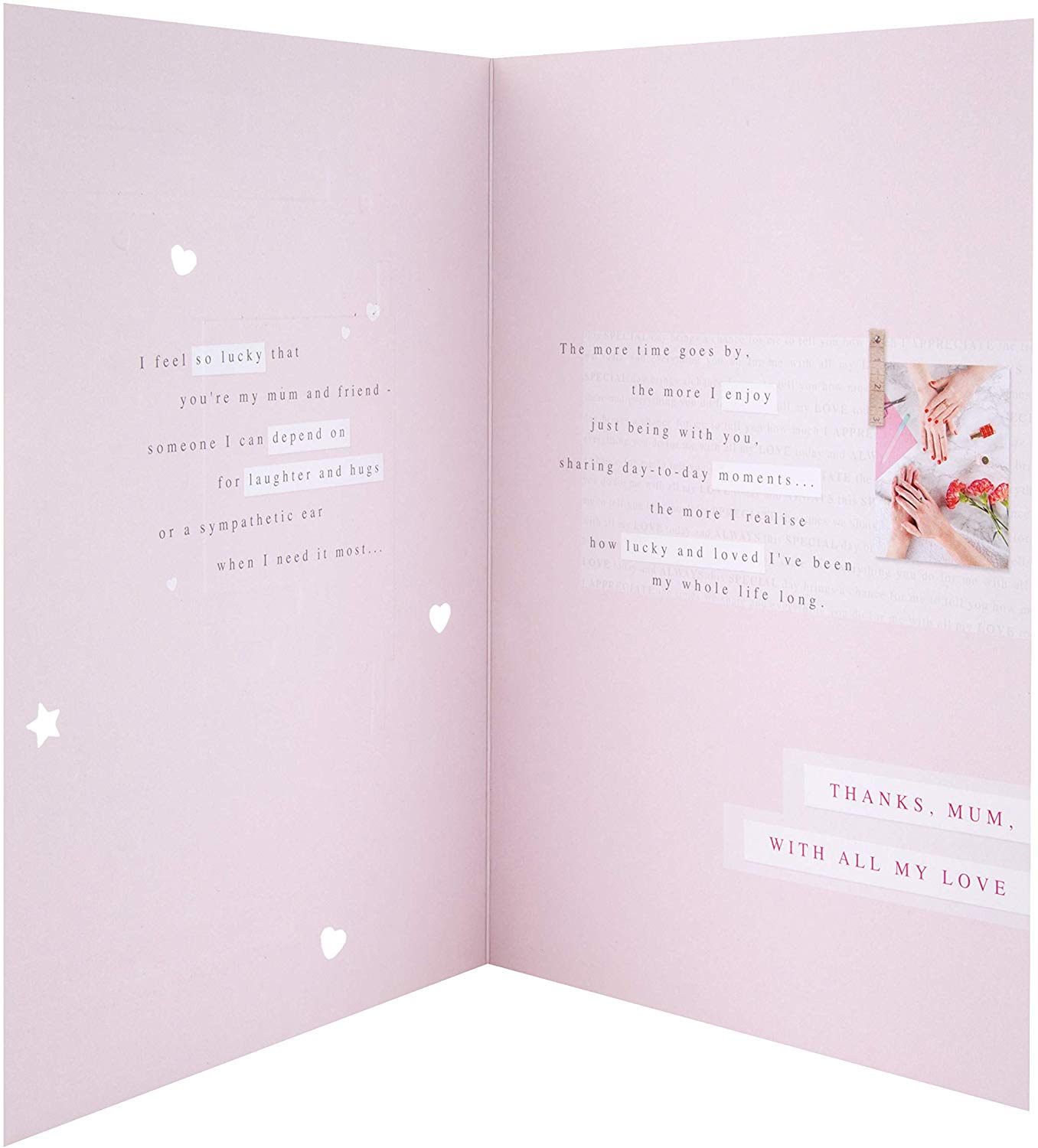 For My Mum A Photographic Design Mother's Day Card From Your Daughter