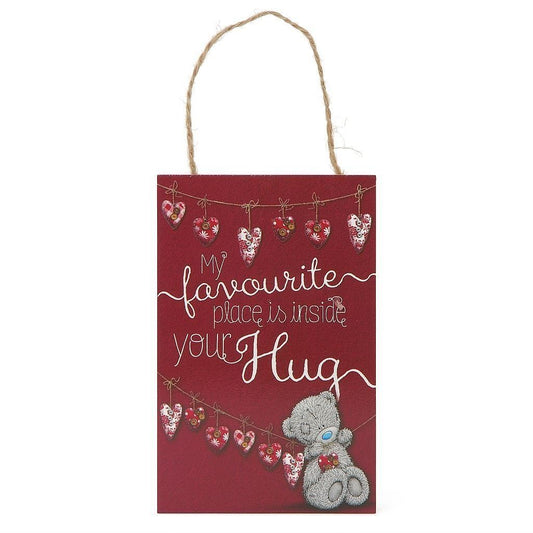 Me to You Plaque My Favourite Place Is Inside Your Hug - Tatty Teddy Valentines Gift