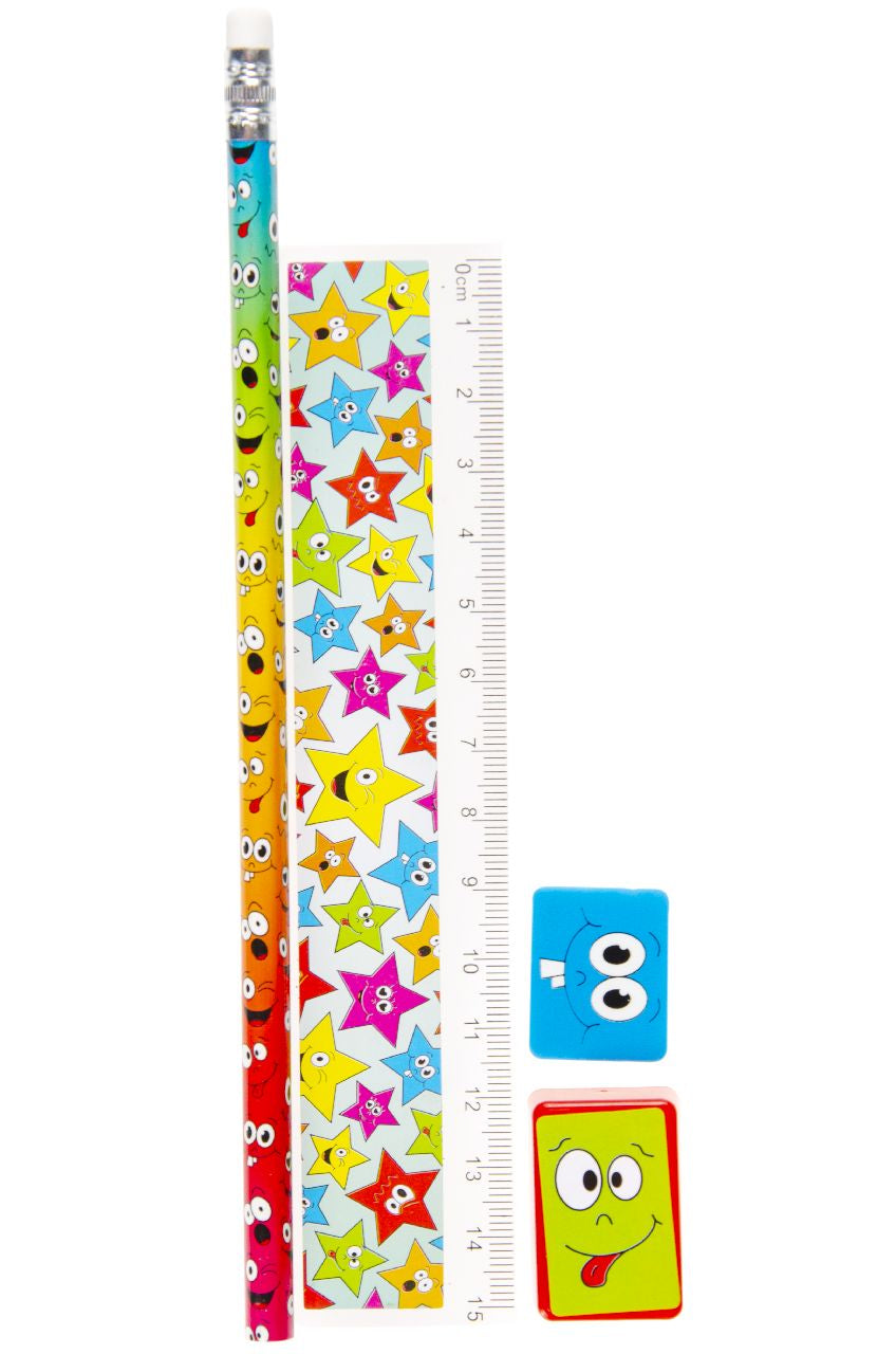 Pack of 24 Emotion Face Design Stationery Sets