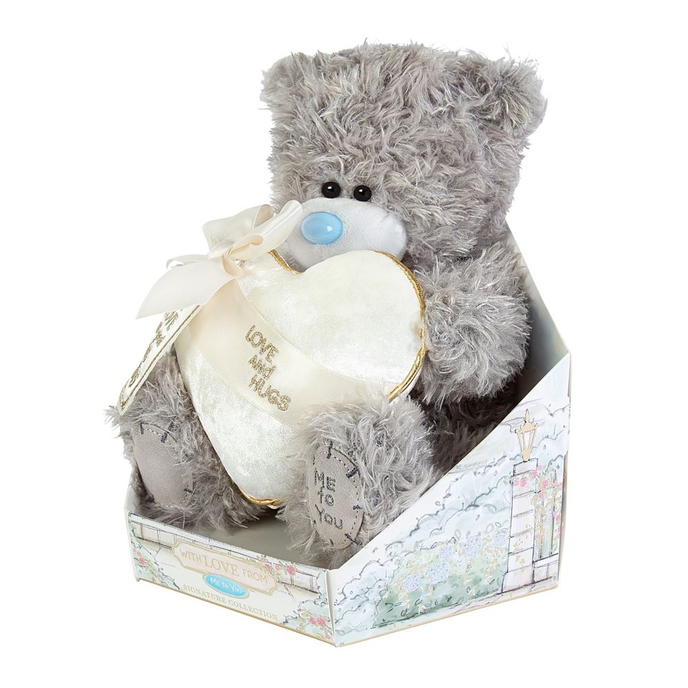 Me to You Cute Plush Love & Hugs Bear 19cm High Presented On Premium Gift Plinth Signature Collection