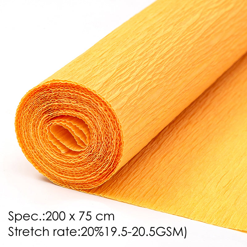 Pack of 10 Yellow Crepe Paper 50 x 200cm