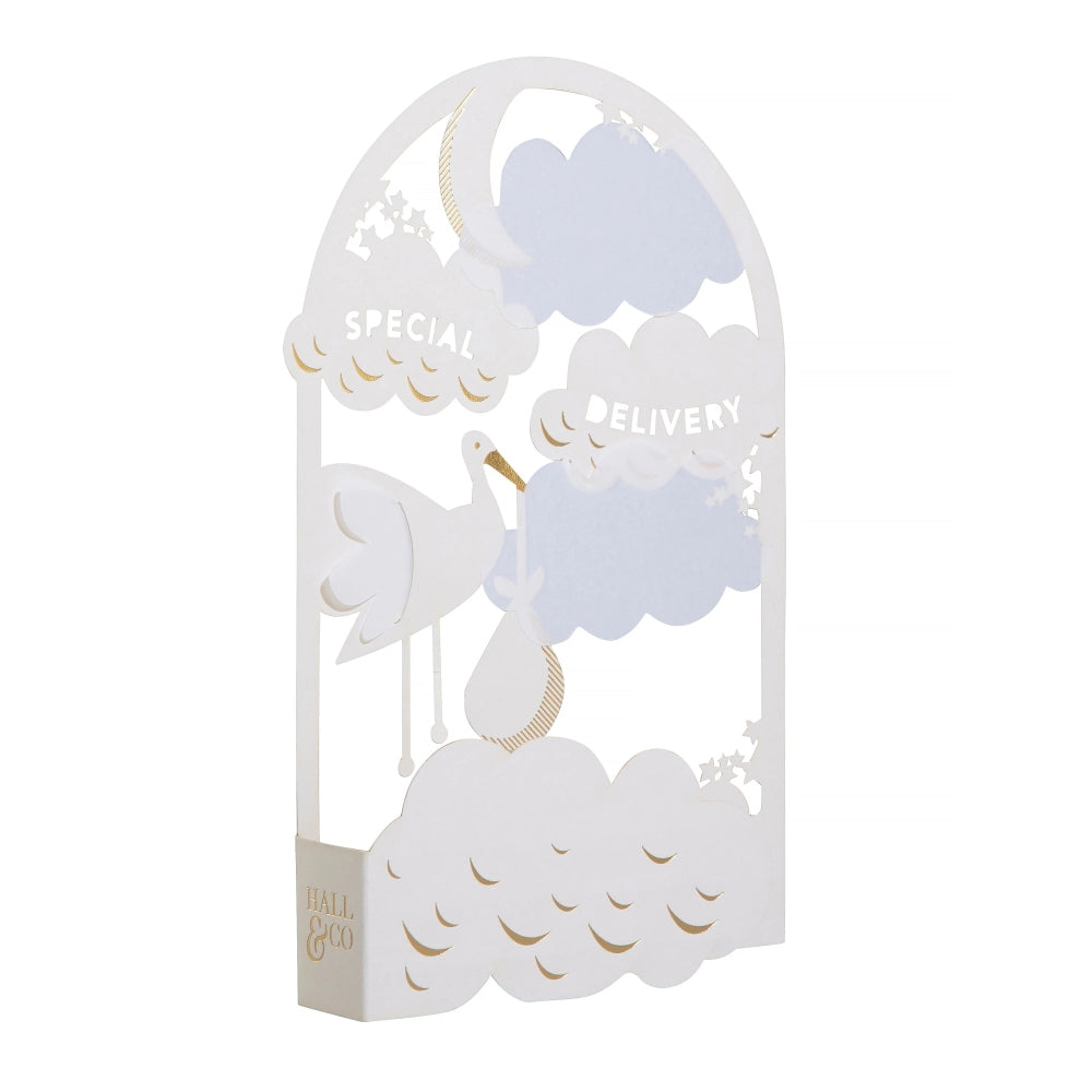 Premium 3D 'Special Delivery' New Baby Card Paper Fables