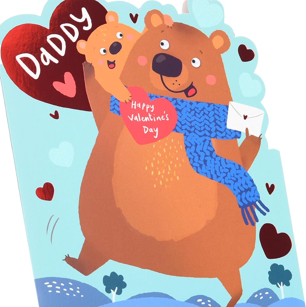 Cute Bears Design Daddy Valentine's Day Card