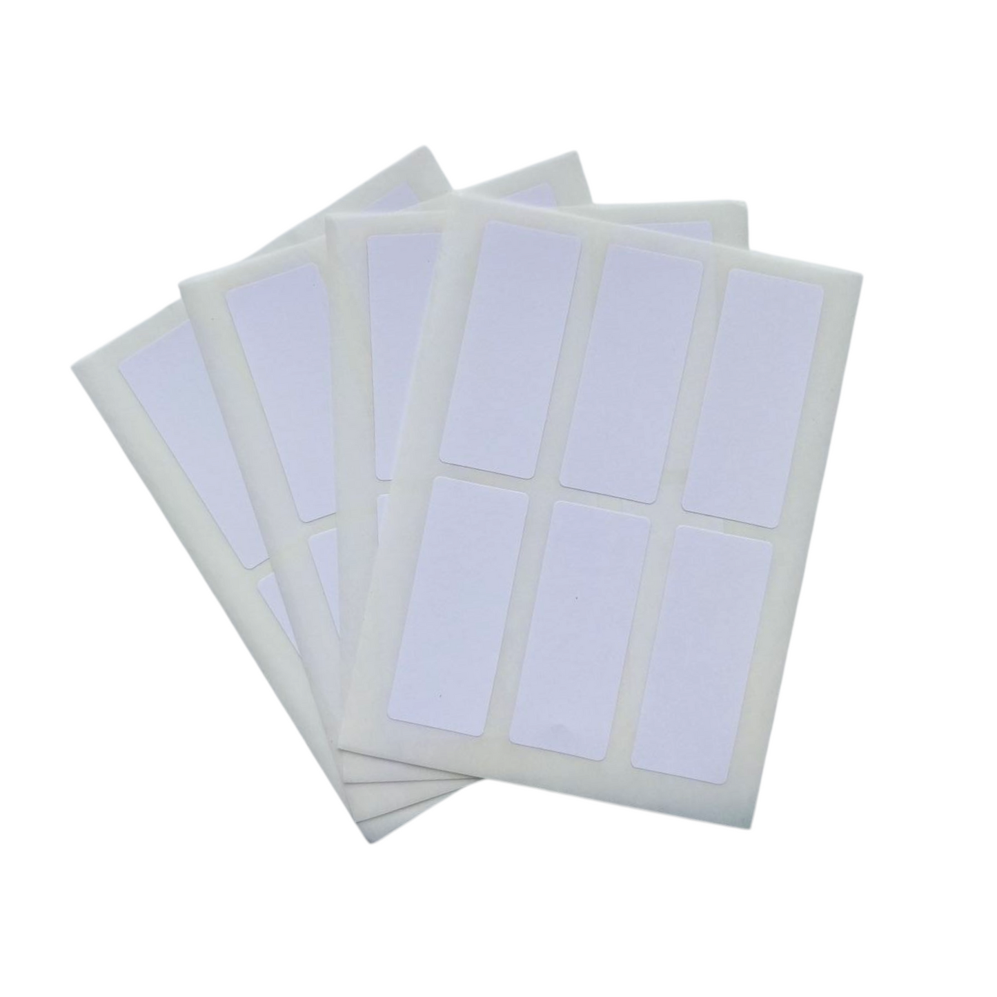 Pack of 480 White 25x50mm Rectangular Labels - Adhesive Stickers