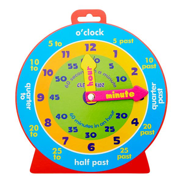 Educational Learning Time 23cm Magnetic Clever Clock by Clever Kidz
