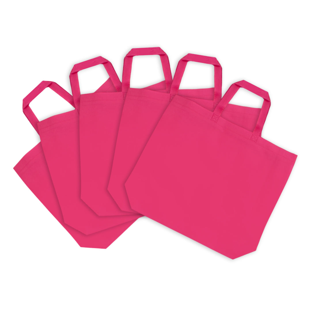 Pack of 100 Pink Coloured 40x30x10cm Non-Woven Bags with Handle