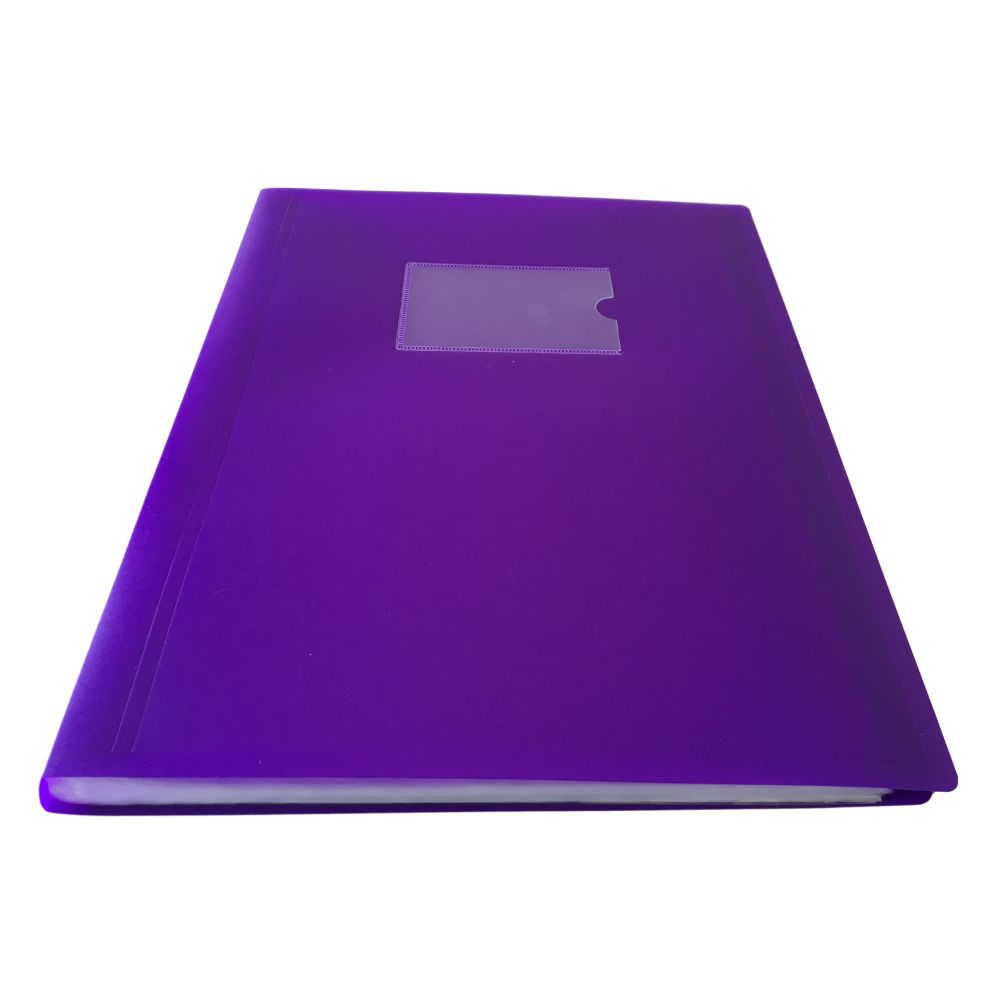 Pack of 5 A4 60 Pocket Purple Flexible Cover Display Books