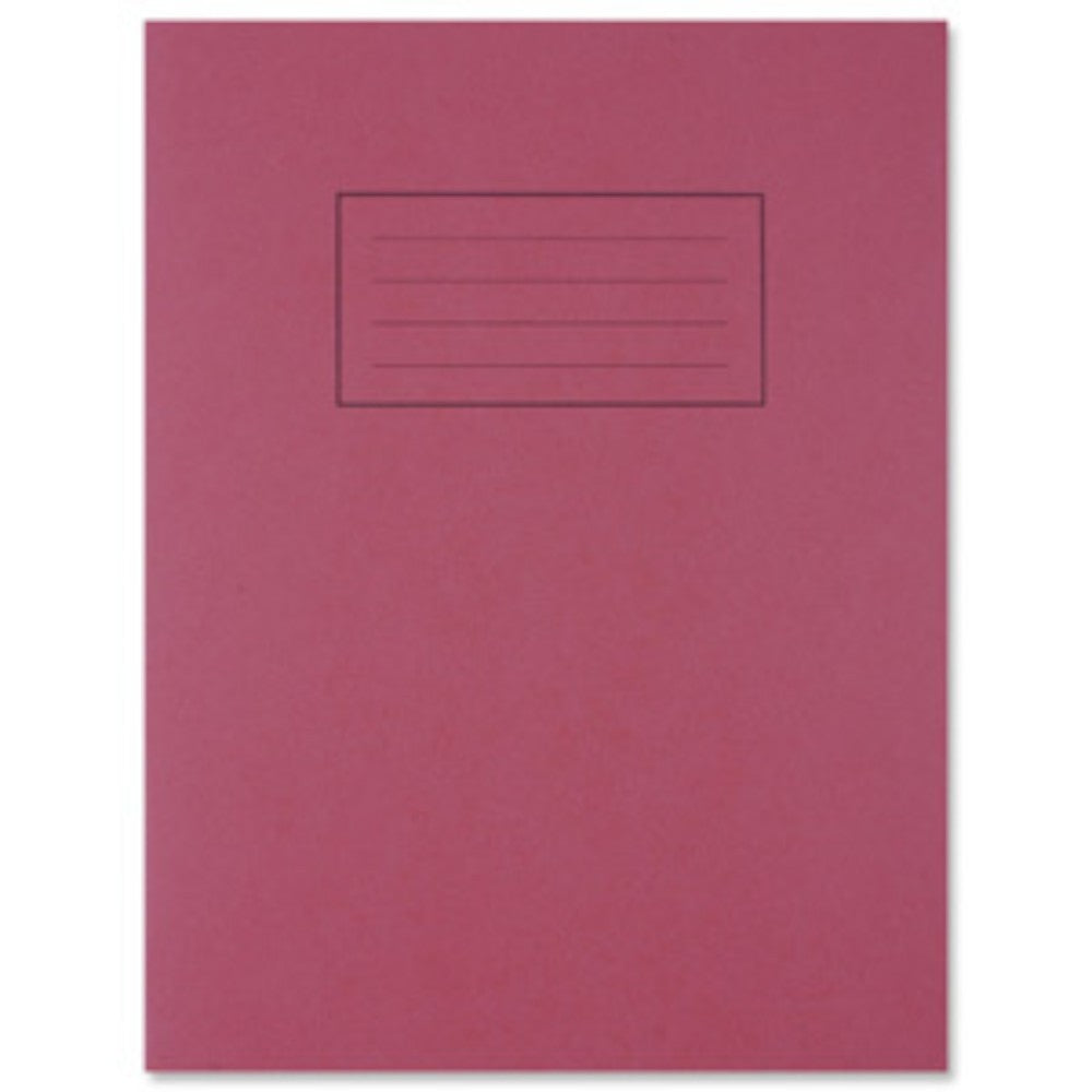 9"x7" Red Exercise Book - Lined with Margin