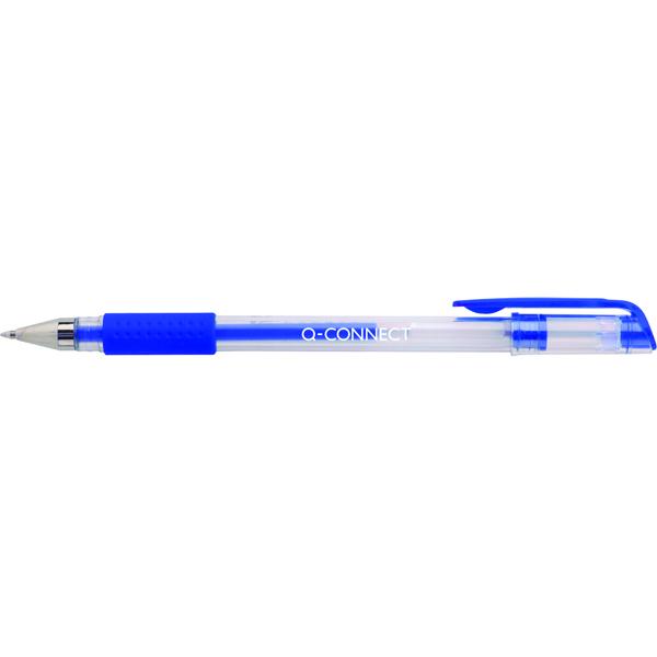 Q-Connect Gel Rollerball Pen Medium Blue (Pack of 10) KF21717