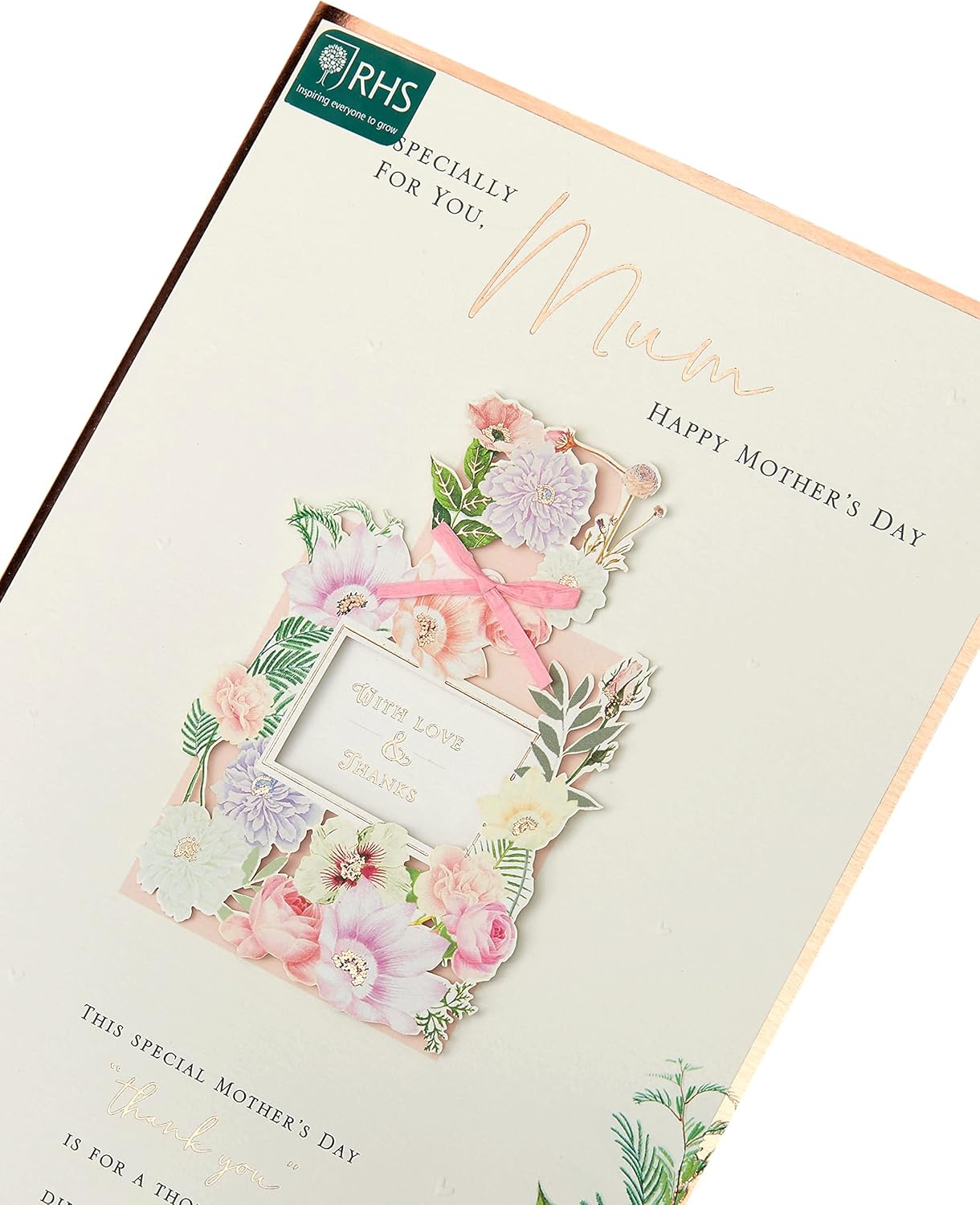 Perfume Bottle Design For Mum Mother's Day Large Card