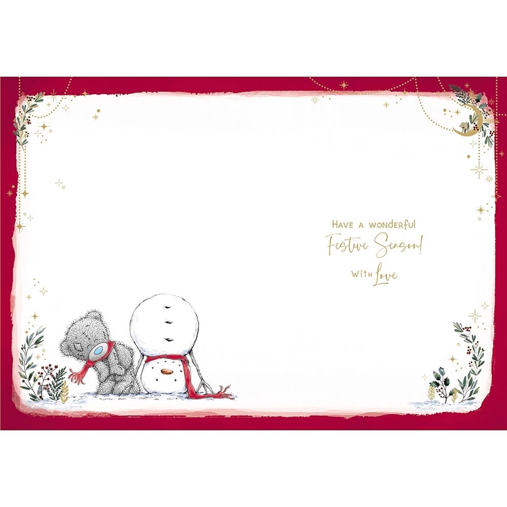 Bear And Sledge Special Goddaughter Luxury Christmas Card