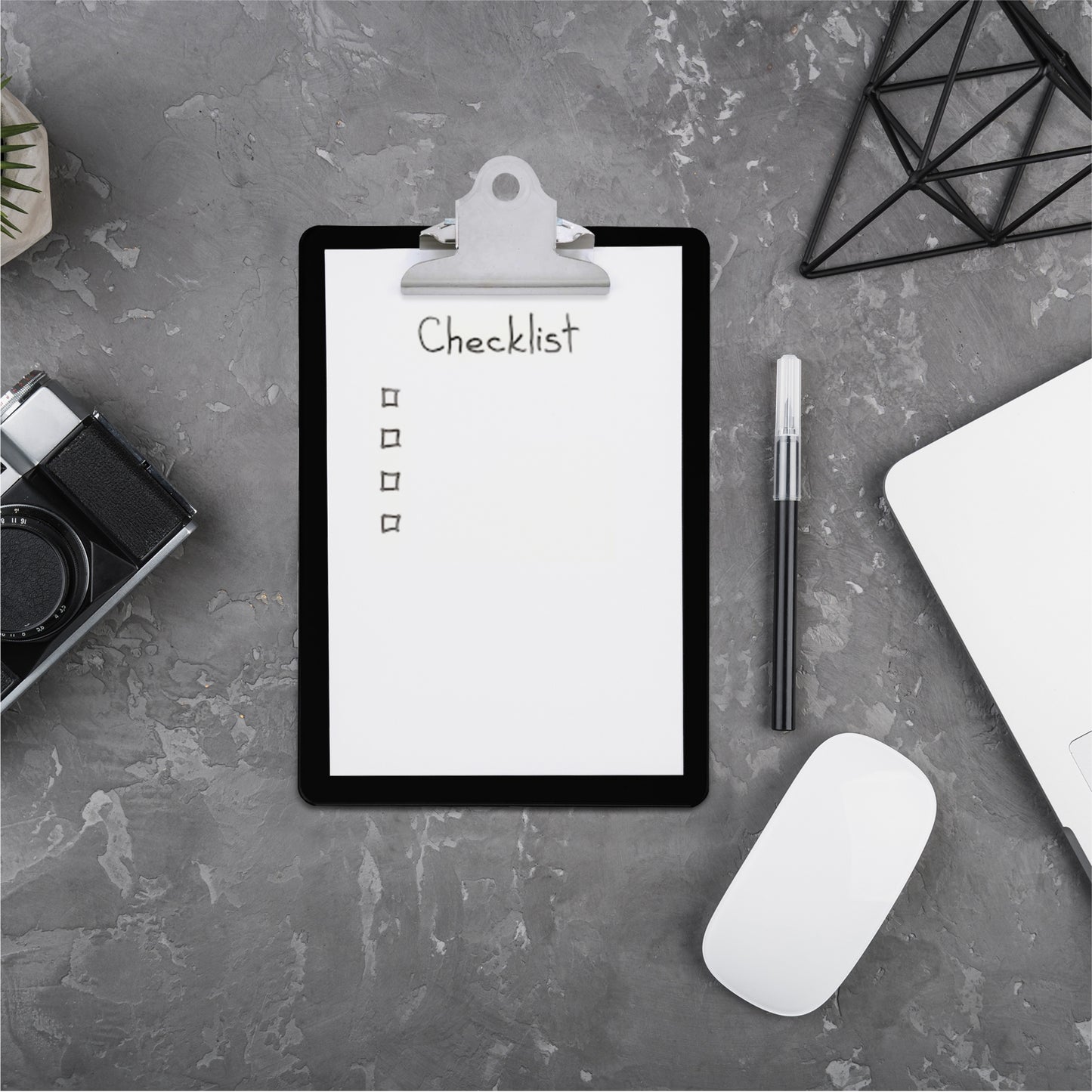 Pack of 12 Black A5 Clipboards with Butterfly Clip with Ruled Side - Clip Board