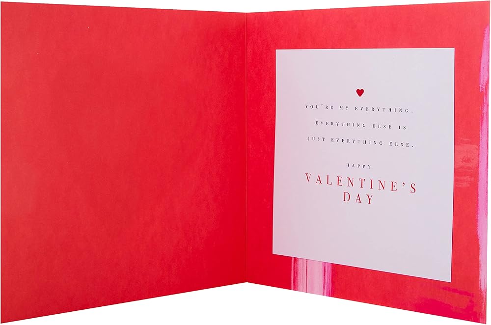 Classic Red Rose & Message Design Wife Valentine's Day Card