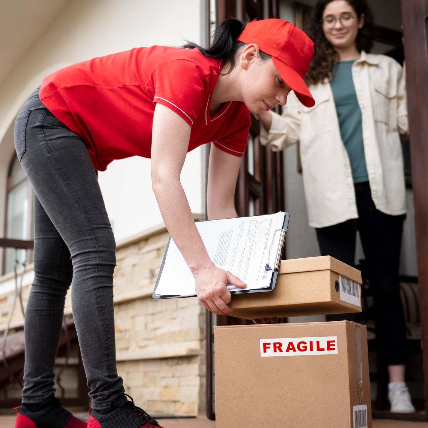 Pack of 210 Fragile Self Adhesive Labels by Janrax