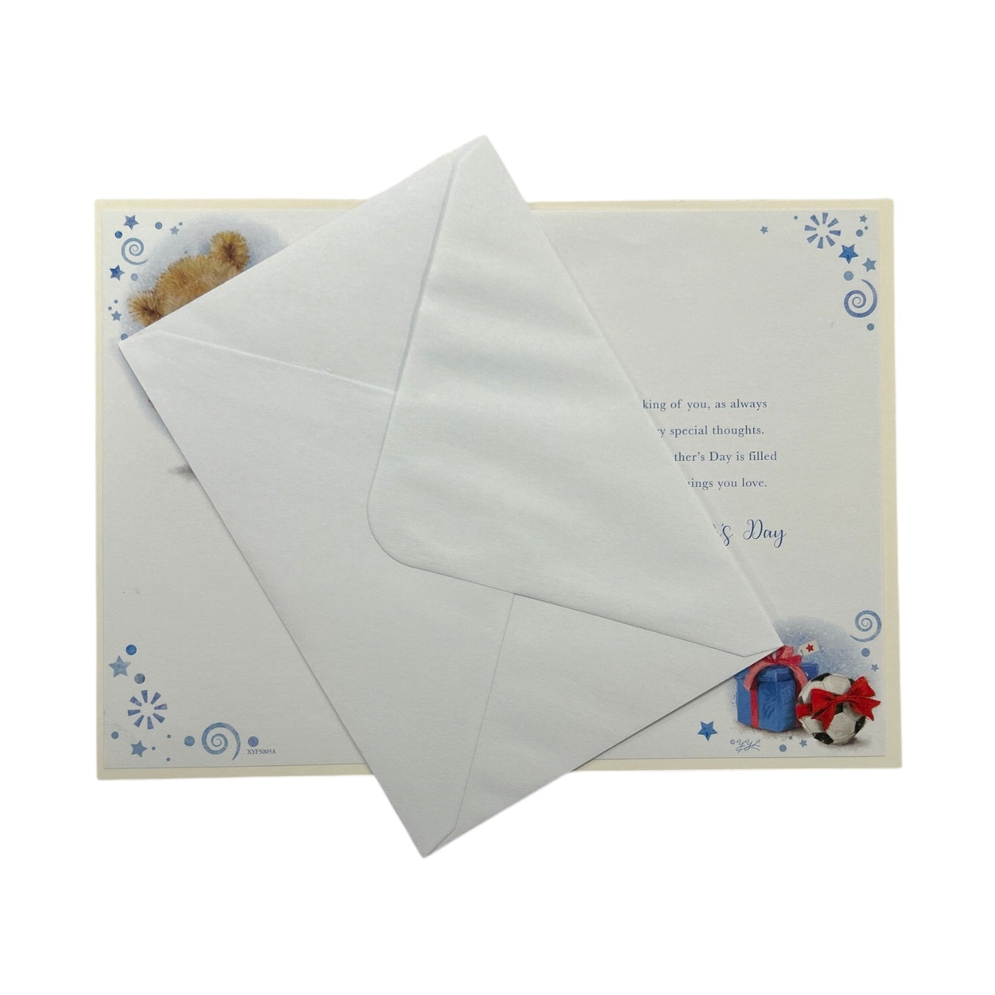 To My Husband Teddy Playing Football Design Father's Day Card